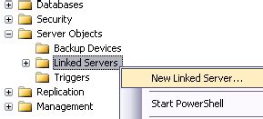 SQL Server Linked Server に対する画像結果