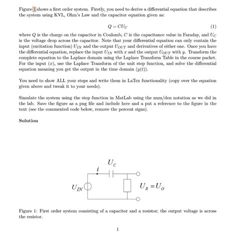 Image result for Simulate a First Order System