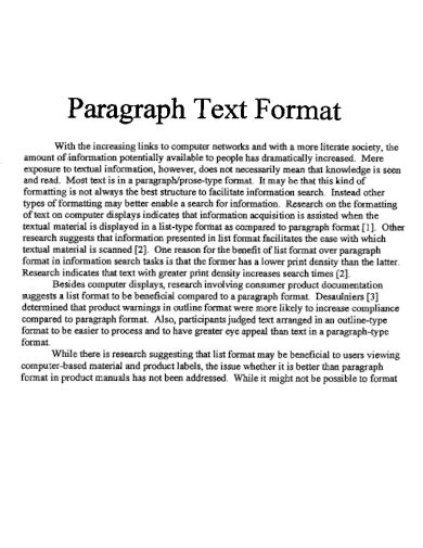 Toradh íomhá ar Example of Paragraph in Formal Structure Of