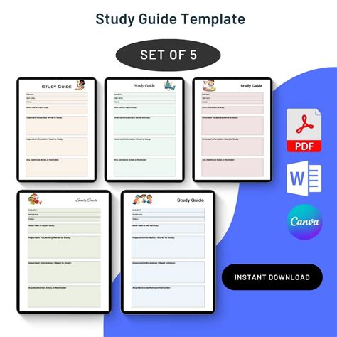 Image result for Making a Study Guide Template