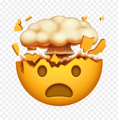 Image result for Exploding Skull. Emoji PNG