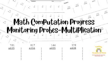 Image result for Math Computation Progress Monitoring