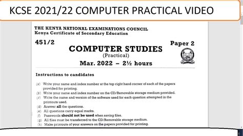 Image result for 2022 Computer KCSE Paper 2