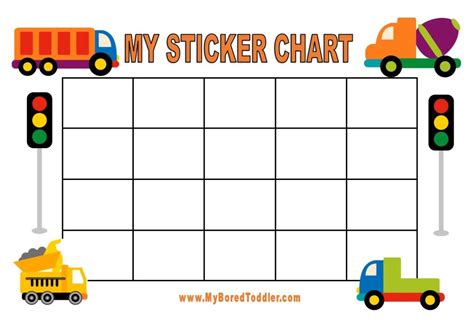 Blank Printable Sticker Chart に対する画像結果
