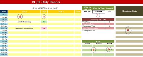 Afbeeldingsresultaten voor Daily Planner Excel