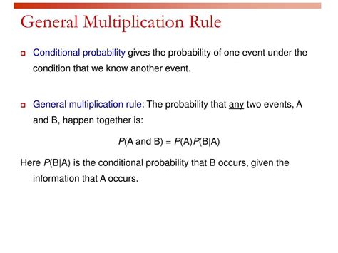 Image result for Multiplication Rule Conditional Probability