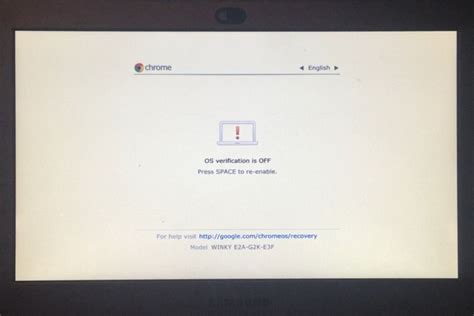 Toradh íomhá ar Developer Mode Chromebook Screen
