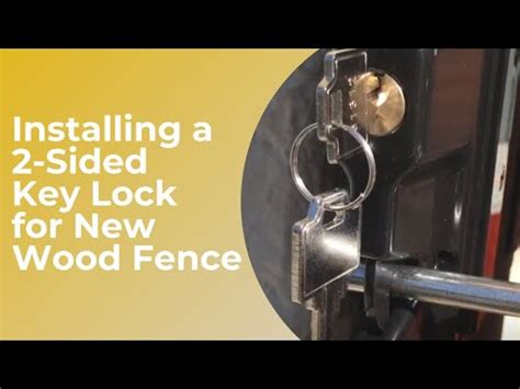 Installing 2-Sided Key Lock for New Wood Gate - YouTube