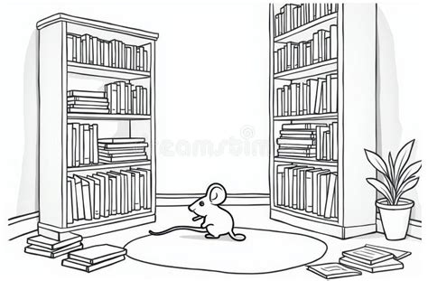 Image result for Library Mouse Coloring Page
