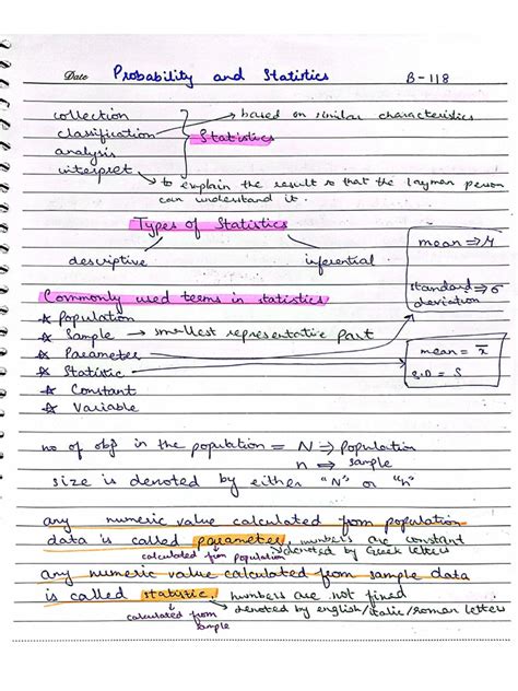 Image result for Statistics Notes