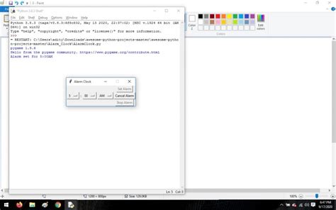 Alarm Clock Using Python Output Image に対する画像結果