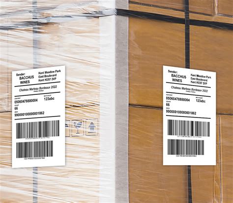 Toradh íomhá ar Example of Machine Readable Label On Pallet