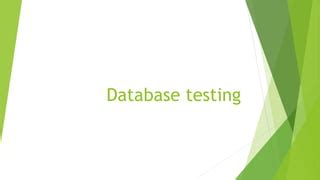 Image result for Database Testing PPT