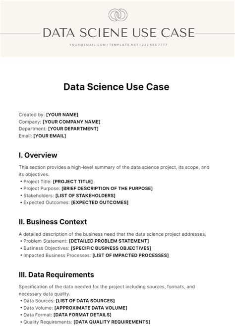 Data Use Case Template Examples に対する画像結果