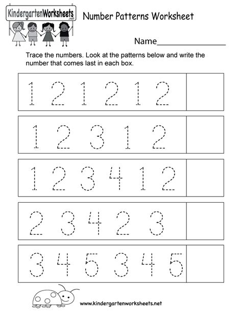 Afbeeldingsresultaten voor Number Pattern Worksheets