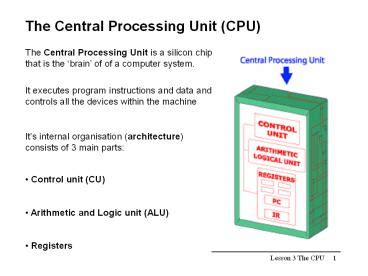 Image result for Central Processing Unit CPU Notes