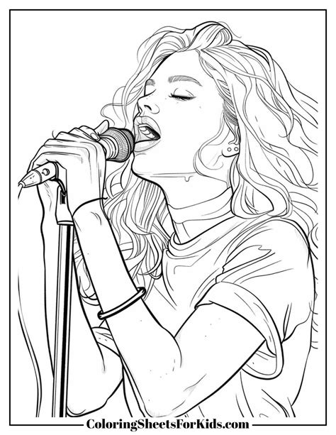 Image result for Singer Coloring Sheet