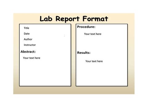Image result for Lab Report Template