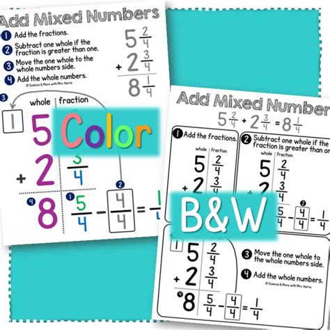Image result for Adding Mixed Numbers Anchor Chart