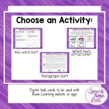 Image result for Text Structure Sort Cards