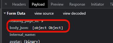 Toradh íomhá ar Stringyfied JSON