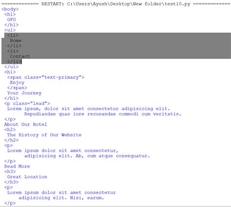 Image result for How to Parse Python in HTML
