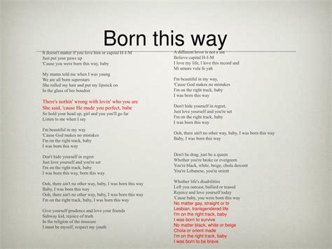 Image result for Descriptive Language Born This Way