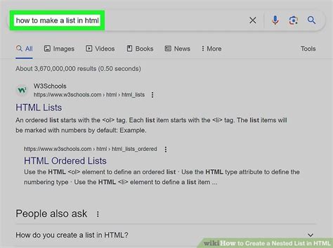 Image result for HTML ListExpand