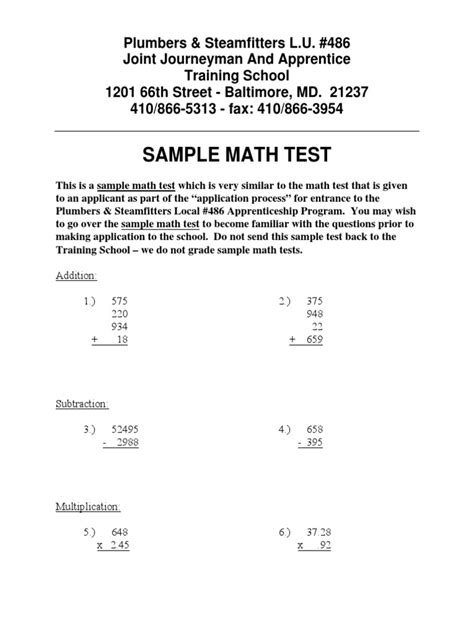 Image result for Math Exam Sample