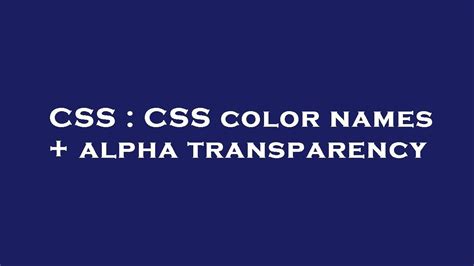 Image result for Alpha Color of Backgroung CSS Image