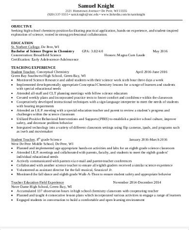 Image result for Teacher Resume Objective Statement Examples