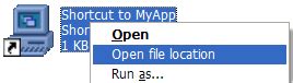 Open File Location Shortcut に対する画像結果