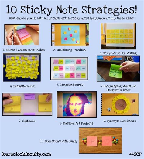 10 Sticky Note Strategies – 4 O'Clock Faculty