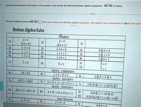 Boolean Algebra Simplifier Law Sheet に対する画像結果