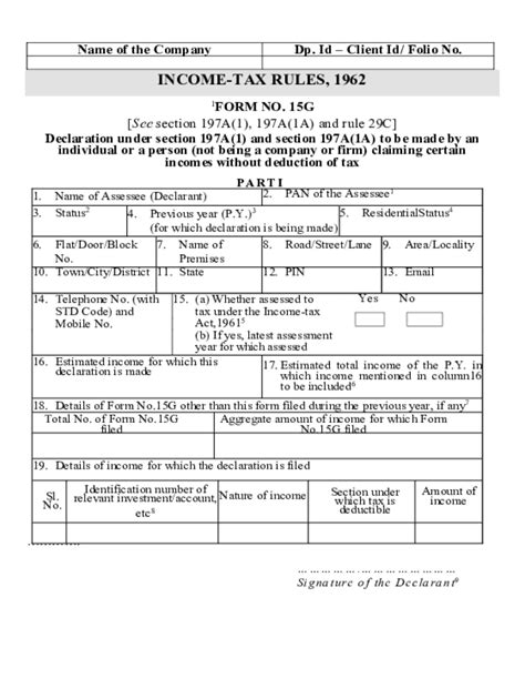 How to File Form 15G に対する画像結果