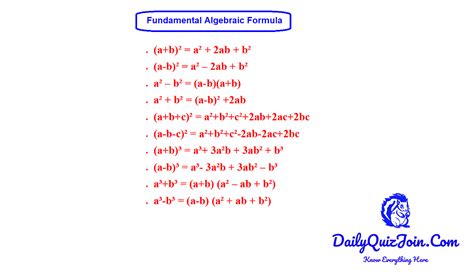 Image result for Formula of Algebra