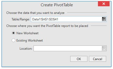 Create PivotTable Dialog Box に対する画像結果