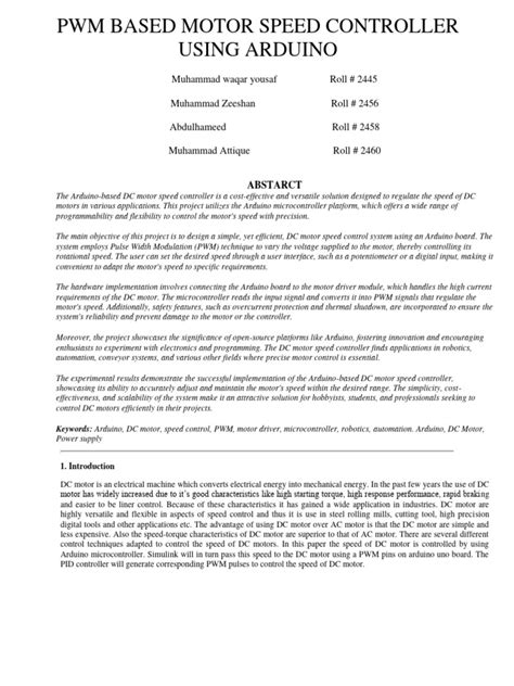 Image result for Arduino PWM Motor Controller