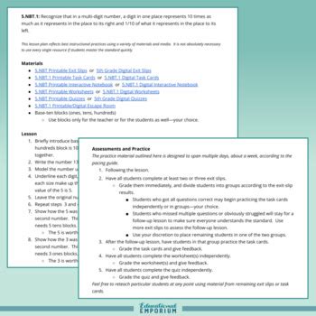 Math Mini Lesson Template 5th Grade Math に対する画像結果