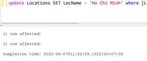 Toradh íomhá ar Trigger Trong SQL