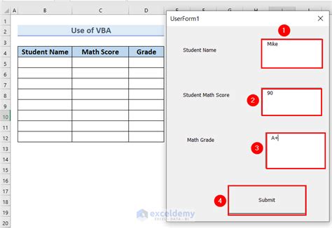 Résultat d’images pour Excel UserForm Table