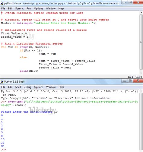 Toradh íomhá ar Python Iterative Fibonacci