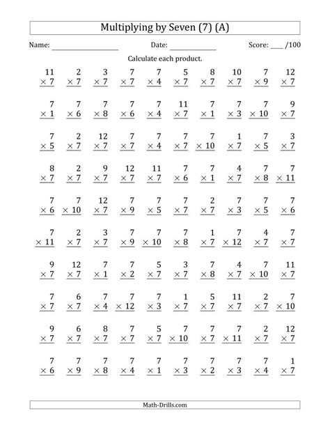 Image result for Multiplication Homework Sheets