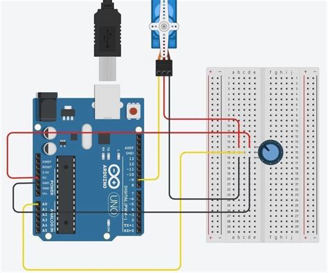 Image result for Controling a Servo with a Potentiometer Arduino