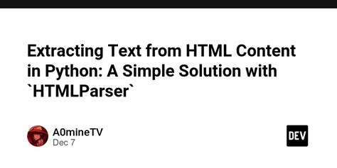 Image result for HTMLParser