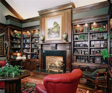 Image result for Traditional Library Design Home