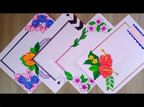 4 Project work designs /Simple border designs for project/File ...