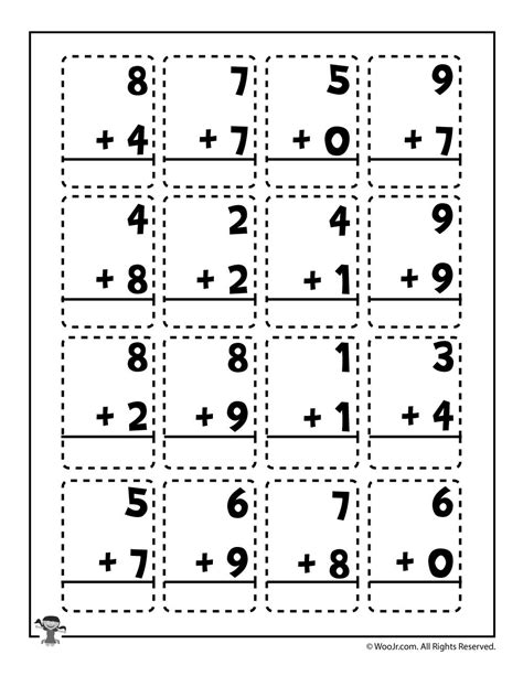 Résultat d’images pour First Grade Printable Math Flash Cards
