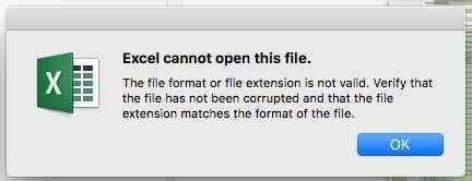 Excel File Format or File Extension Not Valid に対する画像結果