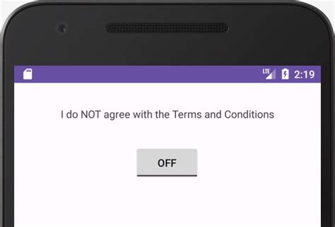 Toradh íomhá ar Android Toggle Switch